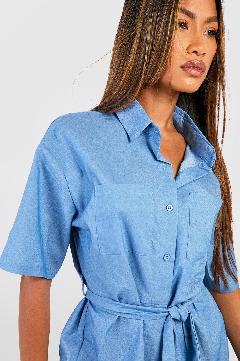 Light blue gingham playsuit hotsell